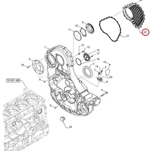FPT IVECO CASE Cursor11 F3GFE613A B001 5801863562/5801690111 End Cover of Gear House 5801400082 thumbnail-1
