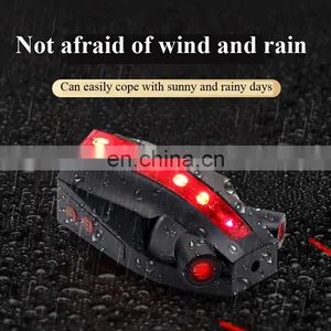 Bicycle Tail Light Beam Safety Warning Red Lamp Logo Projector Safety Rear Light thumbnail-3