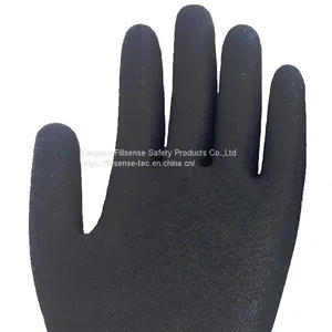 Anti Cut Level 5/C 13 Gauge UHMWPE(HPPE) Liner Nitrile Sandy Coated Cut Resistant Gloves thumbnail-4