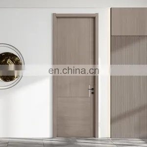 Economic House Apartment Door With 5mm MDF Board Hinged Interior Bedroom Door Painting Free MDF Door thumbnail-4
