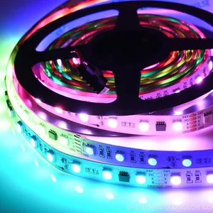 Dmx Strip 60leds/m DMX512 Built-out IC Led Rbg Strip 512 DMX Led Tape 12v 24v Led Rgb thumbnail-4
