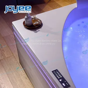 JOYEE 1-2 Person 2023 New Slyte White Acrylic SS Structure Hydro Whirlpool Massage Bathtub With Double Strip Light thumbnail-3