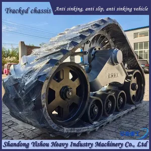 Installation of Large Rubber Track Half Chain Track Harvester thumbnail-2