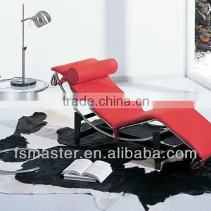 LC4 Chaise Lounge Genuine Leather Reclining Chair thumbnail-1