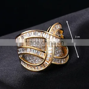 New Product 2017 Unique Jewelry Design 3D Look Zircon Channel Set Deluxe Lady Ring thumbnail-6