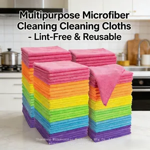 Thick Microfiber Kitchen Cleaning Cloth Reusable Dish Wiping Cloth thumbnail-1