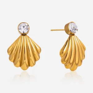 Trendy Water Drop Design Vacuum Earrings in Stainless Steel thumbnail-2
