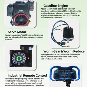 Vigorun VTLM800 Remote Control Slope Lawn Mower Continuous Operation Ready Tracked Chassis Robot Brush Cutter thumbnail-3