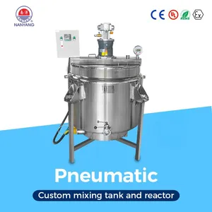 Nanyang Small Single Layer Pneumatic Mixing Tank With Bottom Air Agitator Stainless Steel Chemical Liquid Mixer Blender thumbnail-2