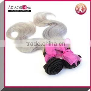 Silver Human Hair Extensions Grey Remy Hair Weave thumbnail-3
