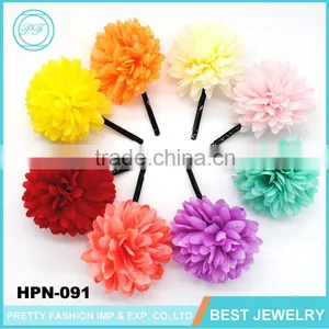 Jinhua Colorful Peony Fabric Flower Korean Hair Accessories thumbnail-5
