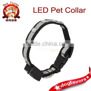 LED Lights Adjustable Nylon Collar Waterproof Flashing Night White thumbnail-1