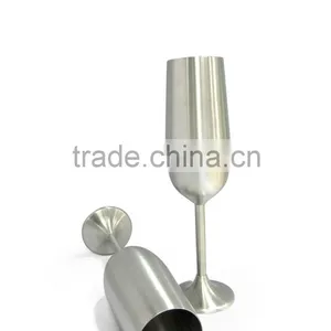 Elegant Stainless Champagne Tulip Glass/ Champagne Glass for Party/ Champagne Glass thumbnail-1