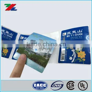 Customized Plastic Water Bottle Label Printing ; Two Sided Colored Printing Water Bottle Label Quality Choice thumbnail-3
