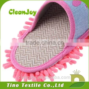 The Bottom of the Linen Chenille Indoor Winter Slipper Shoes thumbnail-5