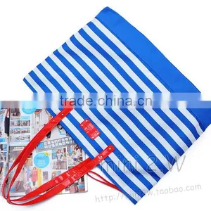2016 New Designer Big Size High Quality Canvas Navy Blue Stripes Shoulder Bags Quality Choice thumbnail-5