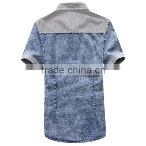 Manufacture Two Pocket Blue Denim Stripe Shirt thumbnail-2
