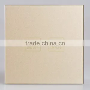 Hot Golden Smart Switch , Whoelsale Retancle Touch Switch , 2 Gang 1 Way Touch Switch thumbnail-1
