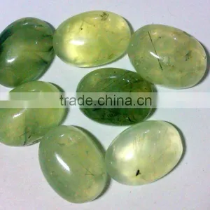 18mm x 13mm Prehnite Oval Shaped Gemstone Cabochons thumbnail-1
