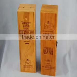 2016 Wooden Wine Box Laser Engraving Logo Natural Wood Color thumbnail-2