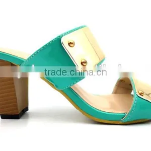 New Fashion Hot Sell Green With Gold Office Slipper thumbnail-1