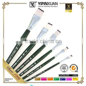 Free Sample 6Pcs High Grade Nylon Hair Wooden Handle Artist Paint Brush Set For Students thumbnail-1