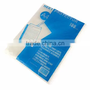 Factory Direct-sale PP 11 A4 Punched Pocket Sheet Protector, Clear Plastic Folder Sheet Protector, Waterproof Sheet Protector thumbnail-1