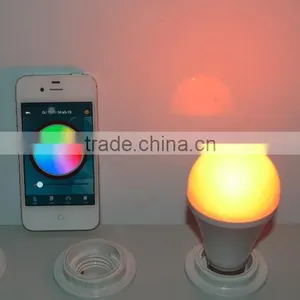 Bluetooth Wireless Control Multicolor 7w LED Smart Lighting Bulb With Speaker thumbnail-4