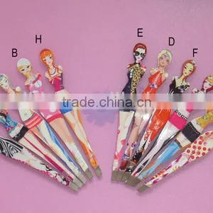 Hot Metal Eye Brow Beautiful Girl Shape Best Tweezer thumbnail-1