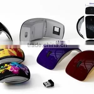Laptop Folding Arc Wireless Gift Mouse With Nano Receiver thumbnail-4
