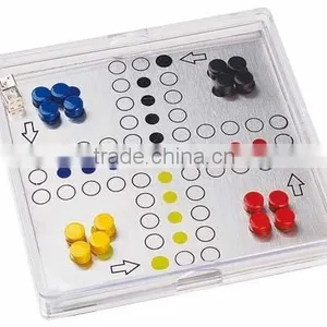 Mini Popular Metal Magnetic Pludo in Plastic Casing thumbnail-1