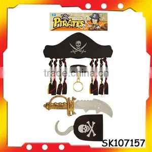 Black Pirate Hat Pirate Eye Patch for Party thumbnail-1