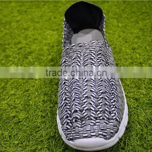 Grey Woven Slip-on Fashion Sports Shoes thumbnail-2