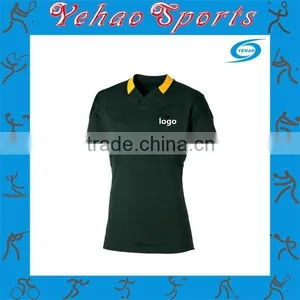 DIY Green Rugby Shirt With Yellow Collar thumbnail-1
