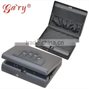 Wholesale- MD500 Micro Vault 4 - Digital Code Car Gun Portable Security Storage Steel Safe Box Mini Ipad Safe With Key / Vault thumbnail-1