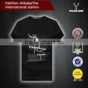 New Designs 100% Cotton Full-size 3d Wording Printed T-shirt thumbnail-5