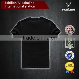 Black Round Collar Personality Cotton T-shirt for Boys Fashion t Shirt thumbnail-3