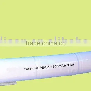3.6V Ni-Cd Battery Pack 1800mAh SC Type Ni-Cd Rechargeable Battery thumbnail-1