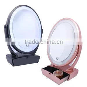 Touch Screen Lighted Dressing Table Mirror With 5x and 10x Magnifying Mirror Supplier's Choice thumbnail-4