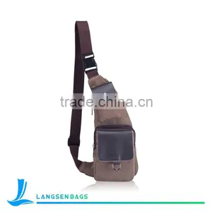 Custom Canvas Messenger Bag Wholesale Men Chest Bag thumbnail-1