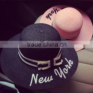 Vintage Fashion Chic Womens Ladies Summer Beach Sun Hat Straw Cap thumbnail-2