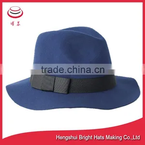Large Brim Wool Felt Fedora Hat thumbnail-1