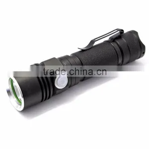 Soshine TC10 Rechargeable 200LM LED 3-Mode White Flashlight With USB Cable- Black (1 x 18650) thumbnail-1