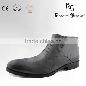 Genuine Leather Ankle Boot Men Leather Shoes thumbnail-1