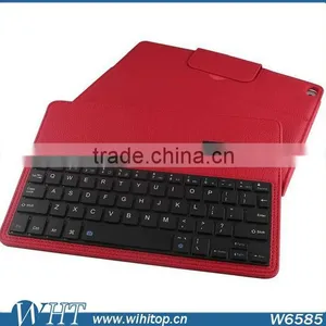 Litchi Pattern PU Leather Flip Stand Case Silicon Keyboard Cover for IPad Air 2 thumbnail-6