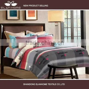 100% Cotton 128*68 40s*40s Pigment Printting Beautiful Bed Cover Set With Zipper thumbnail-2