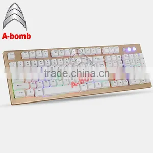 2016 A-bomb Waterproof Keyboard Mechanical Gaming Computer Keyboard With LED Light thumbnail-4