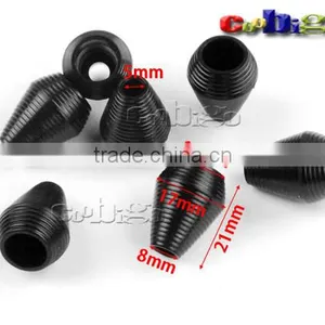 Bell Stopper Plastic Cord Ends With Spiral Texture Toggle With 13/64"(5mm) Rope Paracord Accessories #FLS166-B thumbnail-1