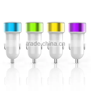 Small Micro Auto Universal Dual USB Car Charger For Apple And Android Devices thumbnail-3