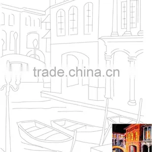 ROSA Talent Cotton Canvas Panel With Outline "Venice", 30x40cm thumbnail-1